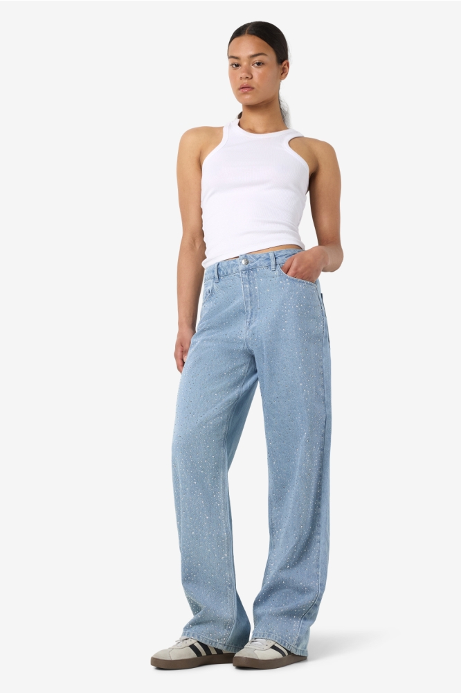 NMJANNEL HW LOOSE JEANS FO088LB NOO 27036689 Light Bllue Denim